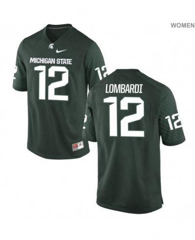Women's Michigan State Spartans NCAA #12 Rocky Lombardi Green Authentic Nike Stitched College Football Jersey NN32K37UH